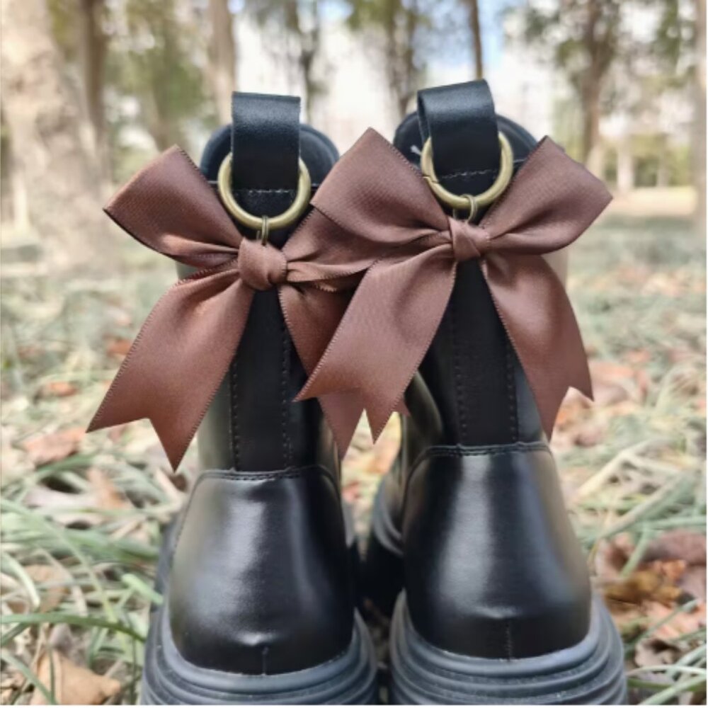 2pk Festive Clip-on Bows for Boots, Shoes, Bags, Anything!